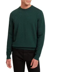 テッドベーカー メンズ アウター ニット・セーター クルーネック Ted Baker Sainsy Crewneck Sweater Dark Green グリーンのサムネイル
