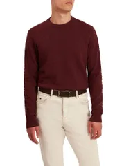 テッドベーカー メンズ アウター ニット・セーター クルーネック Ted Baker Sainsy Crewneck Sweater Maroon マルーンのサムネイル