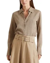 マレーラ レディース トップス シャツ Marella Striped Shirt Hazelnut Brown ブラウンのサムネイル