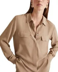 マレーラ レディース トップス シャツ クレープ ブラウス Marella Crepe de Chine Blouse Naturalのサムネイル