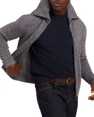 テッドベーカー メンズ アウター ニット・セーター スタンドネック Ted Baker Varink Funnel Neck Zip Sweater Taupe トープのサムネイル