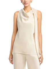 ヴィンス レディース トップス シャツ サテン Vince Fluid Satin Scarf Top Bonaのサムネイル