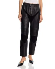 ヘルムート ラング レディース ボトムス カジュアルパンツ レザー Helmut Lang Le BMX Leather Pants Black ブラックのサムネイル