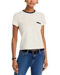フレーム レディース トップス Tシャツ FRAME The Pique Baby Tee Creamulti クリームのサムネイル
