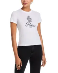 フレーム レディース トップス Tシャツ グラフィック FRAME Ritz Graphic Baby Tee White ホワイトのサムネイル