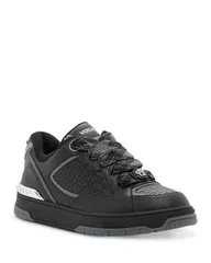 ヴェルサーチ レディース シューズ スニーカー レザー Versace Mens Biggie Basket Leather Sneakers Black ブラックのサムネイル