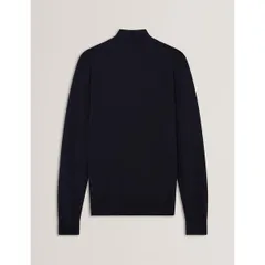 テッドベーカー メンズ アウター ニット・セーター クルーネック ハーフジップ Ted Baker Mens Merino Half Zip Crew Neck Jumper Navy ネイビーのサムネイル