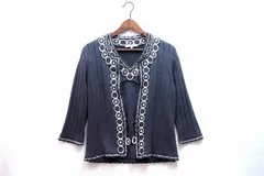 【220043】HANAE MORI ハナエ モリ  リネン混 アンサンブル ツインニット  L グレーのサムネイル