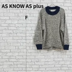 AS KNOW AS plus ラグランスリーブニットセーター 古着のサムネイル