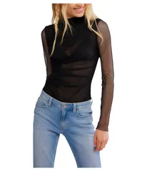 フリーピープル レディース トップス シャツ ボディースーツ Free People On My Way Bodysuit Black ブラックのサムネイル