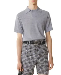 ランバン メンズ トップス ポロシャツ ウール Lanvin Merino Wool Polo Shirt Light Grey グレーのサムネイル