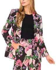 テッドベーカー レディース アウター ジャケット・ブルゾン フラワー柄 ブレザー フラワー Ted Baker Arden Floral Notch Collar Blazerich Black ブラのサムネイル
