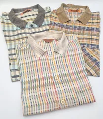 ミッソーニ MISSONI シャツ 半袖 ポロシャツ 総柄 イタリア製 メンズ まとめ 3枚セット ヴィンテージ  【12977-7】のサムネイル