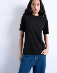 トップショップ レディース トップス Tシャツ Topshop classic tee Black ブラックのサムネイル