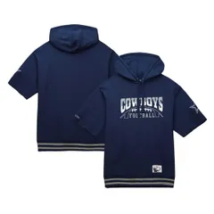 ミッチェルネス メンズ アウター パーカー・スウェット Mens Mitchell Ness Navy Dallas Cowboys PreGame Short Sleeve Pullover Hooのサムネイル