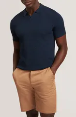 テッドベーカー メンズ トップス ポロシャツ Ted Baker Luthen Zigzag Polo Navy ネイビーのサムネイル