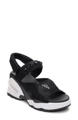 アッシュ レディース シューズ ヒール プラットフォーム サンダル Ash Diva Slingback Platform Sandal Black ブラックのサムネイル