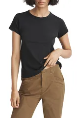 ラグアンドボーン レディース トップス Tシャツ rag bone The Slub Tee Black ブラックのサムネイル