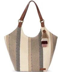 ザサック レディース バッグ The Sak Roma Woven Straw Expandable Shoulder Bag Tobacco Batikのサムネイル