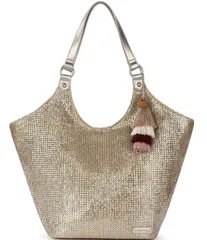 ザサック レディース バッグ トール The Sak Roma Metallic Straw Expandable Shoulder Bag Pyrite Metallic メタリックのサムネイル
