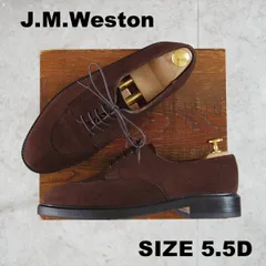 極上★J.M.ウエストン 5.5D【現行定価￥187,000-★ハーフハント/598/旧ロゴ】Uチップ/22ラスト/スエード/濃茶/Weston/ウエストン★p159のサムネイル