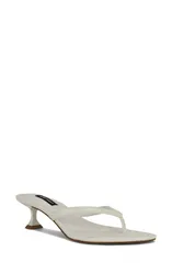 ナインウェスト レディース シューズ ヒール Nine West Cruise Kitten Heel Flip Flop White ホワイトのサムネイル