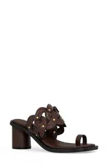 レベッカミンコフ レディース シューズ ヒール サンダル Rebecca Minkoff Studded Toe Loop Sandal Brunetteのサムネイル