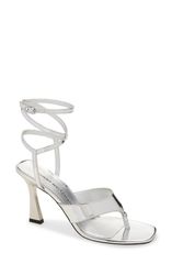 スチュアート ワイツマン レディース シューズ ヒール サンダル Stuart Weitzman Vinnie Wrap 85 Sandal Silver Specchio シルバー