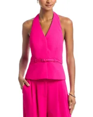 フレンチコネクション レディース トップス シャツ ホルター FRENCH CONNECTION Harry Belted Halter Top Electric Pink ピンクのサムネイル