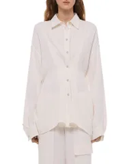 ヘルムート ラング レディース トップス シャツ Helmut Lang Soft Cinched Shirt Ivory アイボリーのサムネイル