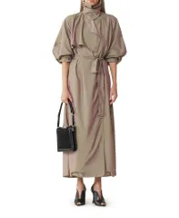 ランバン レディース アウター コート Lanvin Flowing Taffeta Trench Coataupe with iridescent sheen トープのサムネイル