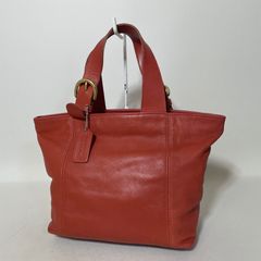 Vintage オールドコーチ グラブタンレザー トート・ハンドバッグ 深紅 