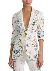 アリスアンドオリビア レディース アウター ジャケット・ブルゾン ブレザー Alice and Olivia Breann Long Fitted Blazer Twisted Vines Comboのサムネイル