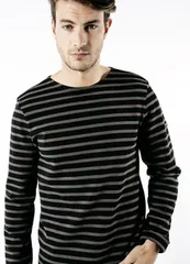 セイントジェームス レディース トップス シャツ Saint James MERIDIEN MODERNE Original Heavyweight Breton Shirt BlackBrown ブのサムネイル
