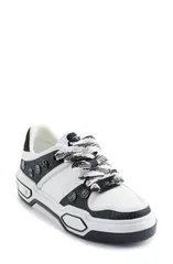 カール ラガーフェルド レディース シューズ パンプス KARLAGERFELD PARIS Pointed Toe Flat Black Bright White ホワイトのサムネイル