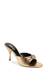 ヴェルサーチ レディース シューズ サンダル Versace Opera Bow Slide Sandal GoldVersace Gold ゴールドのサムネイル