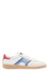 サントーニ レディース シューズ スニーカー スエード レザー Santoni Womens leather and suede DBS Oly sneaker White Blue ホワイトのサムネイル