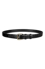 コールハーン レディース アクセサリー ベルト レザー Cole Haan Feather Edge Leather Belt Black Croc ブラックのサムネイル