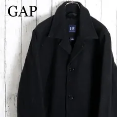 00s GAP オールドギャップ メルトンウール カーコート キルティング ブラック 黒 ウールジャケット メンズ Mのサムネイル