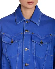 ヴェルサーチ レディース アウター ジャケット・ブルゾン デニム Versace Blouson Denim Jacket Sky Blue ブルーのサムネイル