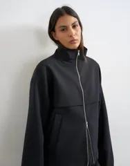 トップショップ レディース アウター ジャケット・ブルゾン スタンドネック Topshop funnel neck jacket part of a set Lack ブラックのサムネイル