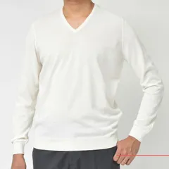 【40%OFF】42サイズ Drumohr（ドゥルモア） 30ゲージコットンソリッドVネックニット D0GN481 16081000027 新品 アウトレットのサムネイル