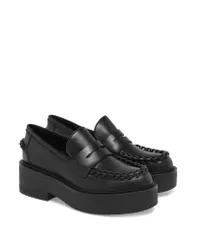 ジャンヴィト ロッシ レディース シューズ スリッポン・ローファー Gianvito Rossi Womens Yuna Loafer Black Calf Leather ブラックのサムネイル