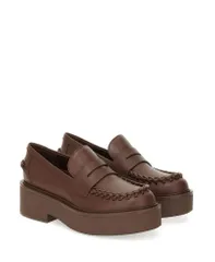 ジャンヴィト ロッシ レディース シューズ スリッポン・ローファー Gianvito Rossi Womens Yuna Loafer Brown Calf Leather ブラウンのサムネイル