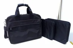 【223780】LONGCHAMP ロンシャン  ナイロン ビジネスバッグ ブリーフケース ショルダーストラップ付き ブラックのサムネイル