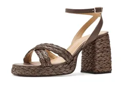 カスタ ニエール レディース シューズ ヒール サンダル CASTANER Valeriette Raffia Sandals Taupe トープのサムネイル