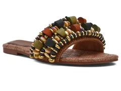 スティーブ マデン レディース シューズ ヒール Steve Madden Marika Brown Raffia Beaded ブラウンのサムネイル