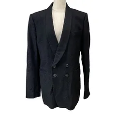 DRIES VAN NOTEN ドリス ヴァン ノッテン ダブルブレスト ブレザー テーラードジャケット ブラック (46サイズ) 高級感 上品 ブランド ファッション レディース メンズ カジュアル フォーマルのサムネイル