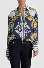 アリス アンド オリビア レディース トップス シャツ Alice Olivia Lane Long Sleeve Woven Shirt Antique Scrollのサムネイル