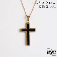 K18オニキスクロスネックレスのサムネイル
